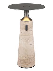 Настольная светодиодная лампа «Травертин» - класс энергоэффективности F (классы энергоэффективности от A до G) - высота 33,6 см, диаметр 20 см