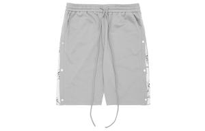 Рукописная аниме пэчворк повседневные спортивные шорты на пуговицах свободного покроя унисекс HARSH AND CRUEL, черный