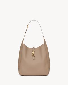 LE 5 À 7 суппл ЛАРДЖ из зернистой кожи SAINT LAURENT, бежевый