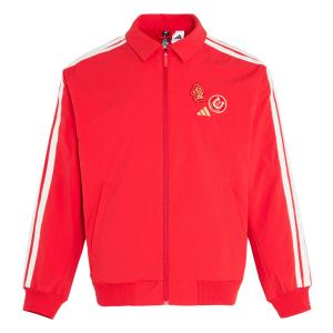 Мужская двусторонняя тканая куртка CNY FW25 Adidas, светлый scarlet