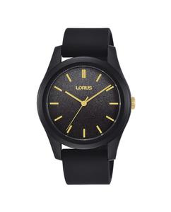 Женские силиконовые мужские часы RG267TX9 с черным ремешком Lorus, черный