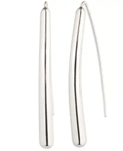 Скульптурные серьги-проволочки серебристого тона (также в золотом оттенке) Lauren Ralph Lauren, silver