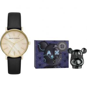 ARMANI EXCHANGE Часы AE Wrist Watch Quartz Movement Leather Strap Mother of Pearl Color Watch Dial Women's Watch