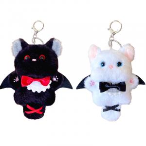 X3COMMUNE Черно-белая плюшевая кукла близнецы-коты, милая плюшевая подвеска высота 14см