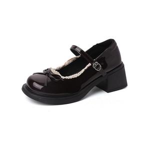 TAFN Туфли Мэри Джейн на массивном каблуке, женские, черные
