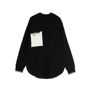 ELLE Свитер Women's Black Crew Neck Moderate Others