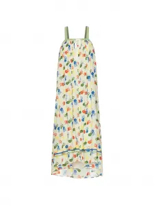 Миди-платье с цветочным принтом Bode, бежевый