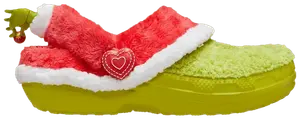 Классические сабо Grinch x Crocs с подкладкой «Кража Рождества», зеленый