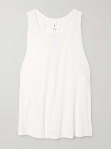 Майка из переработанного джерси с эластичным лифом и сборками Lululemon, белый