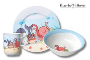 Детский столовый сервиз, лесные животные, фарфор, 3 предмета Ritzenhoff Breker, мультиколор