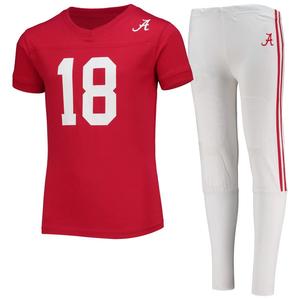 Молодежный комплект для сна с футболкой и брюками Wes & Willy Crimson Alabama Crimson Tide Football Unbranded