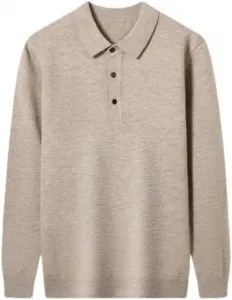 Мужской свитер с лацканами и пуговицами