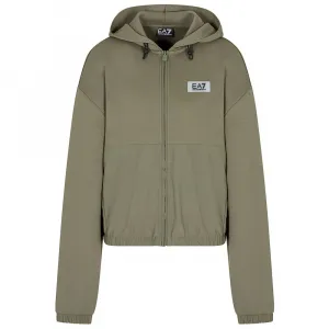 Толстовка EA7 EMPORIO ARMANI Train Contemporary Sport full zip, зеленый