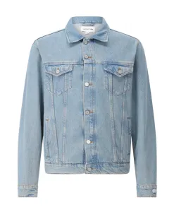 Джинсовая куртка с логотипом. Lacoste, синий