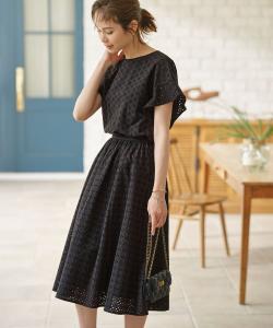 Вышитая кружевная туника-блузка, пригодная для стирки Suite, цвет Black [005]