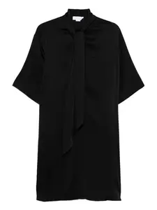 Мини-платье с завязкой на шее и карманом STELLA MCCARTNEY, черный