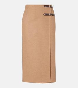 Шерстяная юбка-парео Curzio Max Mara, Cammello
