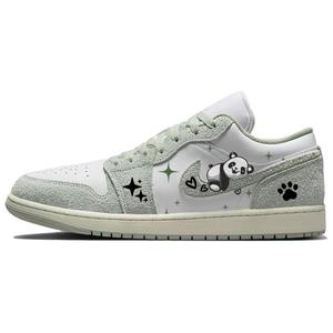 Кроссовки Air Jordan 1 Vintage Basketball Shoes Men Low-top Green/White, зеленый