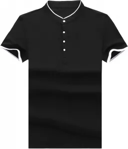 Мужская футболка Henley с коротким рукавом