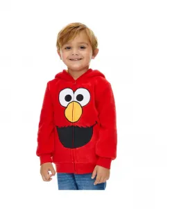 Детский костюмированный худи с молнией для мальчиков Sesame Street, красный