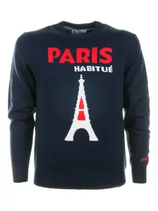 Стилизованный свитер с круглым вырезом Mc2 Saint Barth, синий