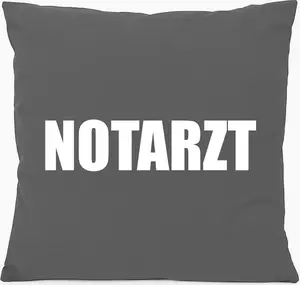 Подушка для дивана Huuraa с надписью Скорая помощь 40x40 см, с наполнителем из серо-стального хлопка, сувенир Скорая помощь Hellweg Druckerei