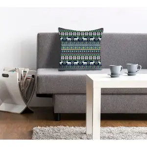 Декоративная подушка queence Elias, наволочка без наполнителя, 1 штука Queence, Blau/lila + bedruckt