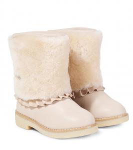 Кожаные сапоги Rosalen с отделкой из овчины Donsje, Light Beige Sheep Wool