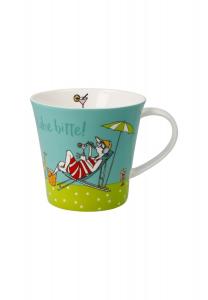 Кружка кофе/чая. Дружелюбно, тише, пожалуйста! Goebel, bunt