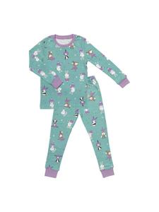 Schlummersack Детская пижама из органического хлопка мятно-фиолетового цвета