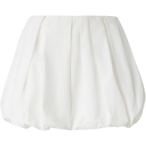 Плиссированная поплиновая мини-юбка balloon PINKO, белый