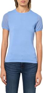 Женский свитер Calvin Klein с короткими рукавами и высоким воротом, Spring Blue