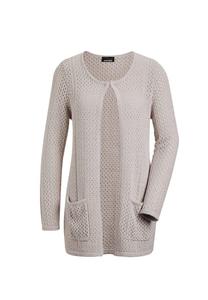 Короткий размер: кардиган Goldner, серый