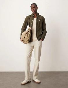 Рубашка оксфорд с длинным рукавом цвета хаки Lyle & Scott