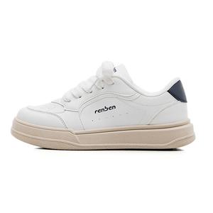 Женские нескользящие износостойкие низкие кроссовки для скейтбординга RENBEN, White