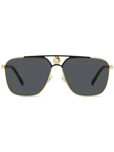 Солнцезащитные очки с декором Medusa Versace, золотистый