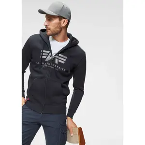 Толстовка с капюшоном Alpha Industries "BASIC ZIP HOODY", цвет морской волны