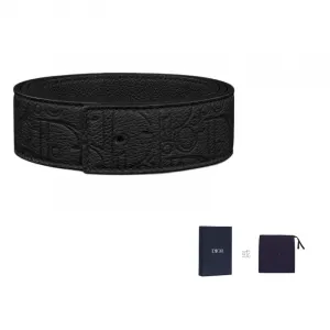 DIOR Кожаный ремень мужской черный, Black