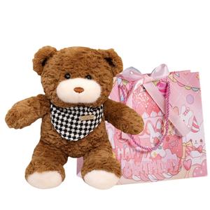 Плюшевый мишка Fat Fat Dragon, высота 30см/40см PANGPANGLONG, коричневый