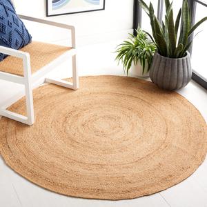 SAFAVIEH Natural Fiber Round Collection круглый ковер 153 x 153 см Natural NFB310A ручной работы бохо из плетеного джута