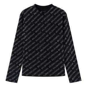 Свитер mini allover sweater 'black' Balenciaga, черный