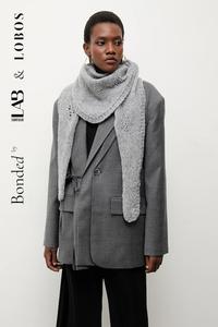 Шерстяной шарф bonded by & lobos Answear.LAB, серый