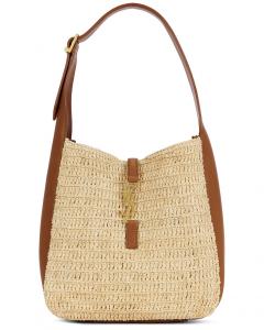 Маленькая сумка Le 5 A 7 Supple Hobo Saint Laurent, Pale Brown & Brick
