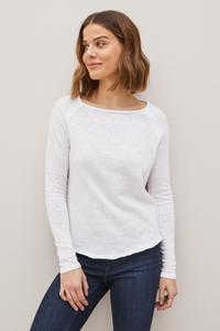 Футболка с длинными рукавами и вырезом-лодочкой American Vintage, белый