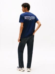Футболка Tommy Jeans REG BLUR SCRIPT BACK TEE UNISEX, Dark Night Navy/Dark Blue