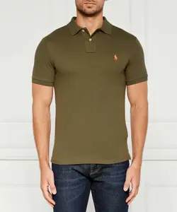 Футболка поло Slim fit Polo Ralph Lauren, зеленый