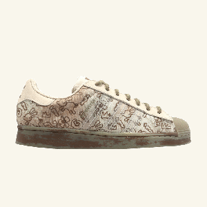 Кроссовки adidas Melting Sadness x Superstar 'Allover Graphics - Clear Brown', коричневый