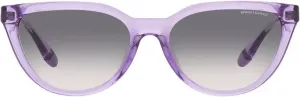 Женские солнцезащитные очки Armani Exchange Ax4130su универсальной посадки "кошачий глаз", Shiny Transparent Purple/Clear Gradient Blue