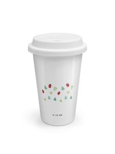 Кружка для перекуса с дизайном божьей коровки без слогана, белого цвета Mr. & Mrs. Panda