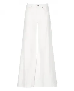 Белые хлопчатобумажные брюки с широкими штанинами Dondup, белый
